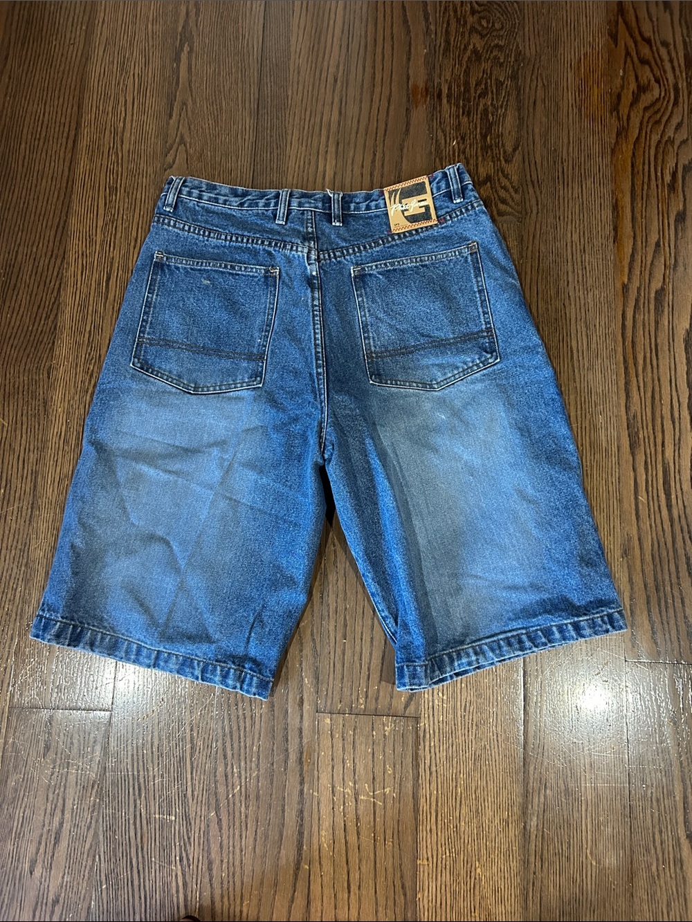 Phat Farm Blue Denim Men's Jean Vtg 90s Y2K baggy short 34